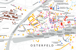 Gebäudenutzungskartierung Osterfeld 1921 (Ausschnitt)