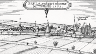 Ausschnitt aus einer historischen Stadtansicht von Brühl